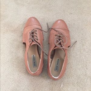 Brown Steve Madden Oxfords with Side Cut Outs